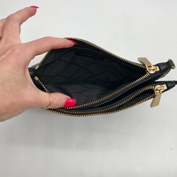 Michael Kors Black Pebbled Leather Triple Compartment Crossbody Bag - Picture 11 of 11